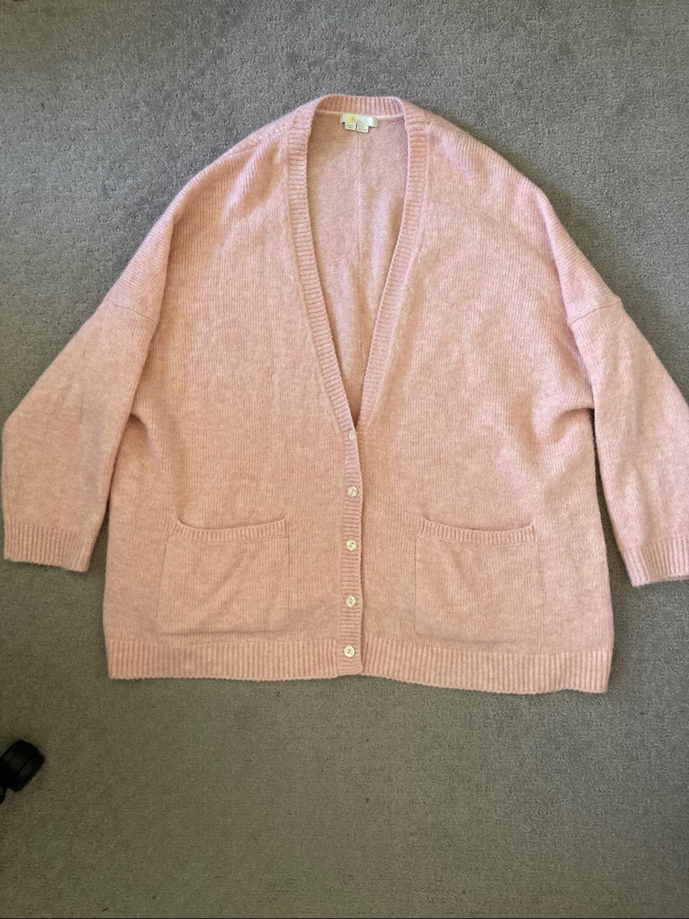 Boden oversized pink alpaca-blend cardigan, US 16-18.
